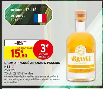 Intermarché HSE Rhum Arrangé Ananas & Passion offre