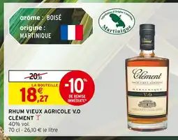 Intermarché CLÉMENT Rhum Vieux Agricole V.O offre