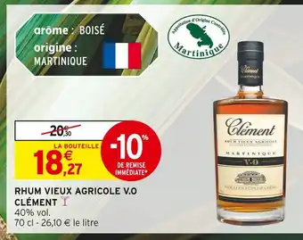 Intermarché CLÉMENT Rhum Vieux Agricole V.O offre