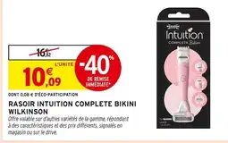 Intermarché WILKINSON Rasoir Intuition Complete Bikini offre