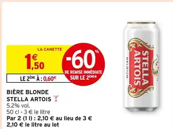 Intermarché STELLA ARTOIS Bière Blonde offre