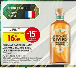 Intermarché LES ARRANGES DIVINS Rhum arrangé banane caramel beurre salé offre