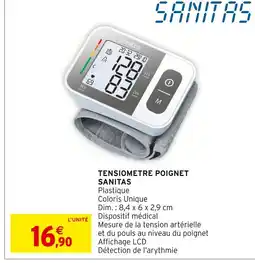 Intermarché SANITAS Tensiometre poignet offre