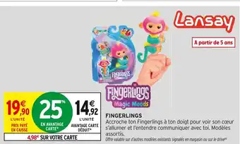 Intermarché Lansay Fingerlings Magic Moods offre