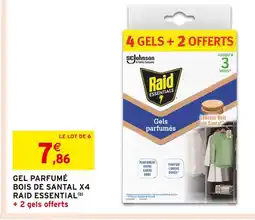 Intermarché RAID ESSENTIAL Gel parfumé bois de santal x4 offre