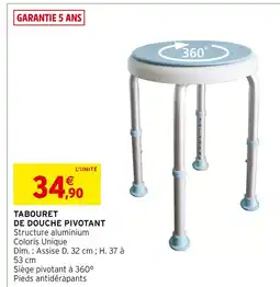 Intermarché Tabouret de douche pivotant offre