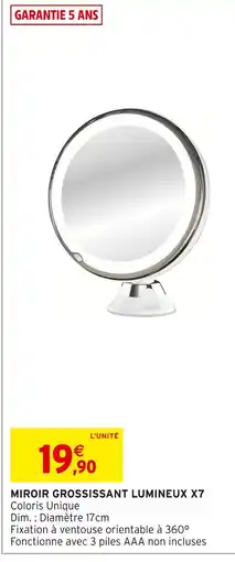 Intermarché Miroir grossissant lumineux x7 offre