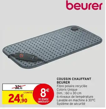 Intermarché BEURER Coussin chauffant offre