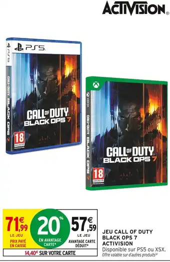 Intermarché ACTIVISION JEU CALL OF DUTY BLACK OPS 7 offre
