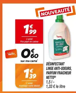 Netto NETTO Désinfectant linge anti-odeurs offre