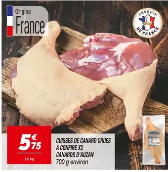 Netto CANARDS D'AUZAN Cuisses de canard crues à confire x2 offre