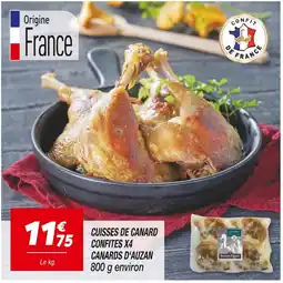 Netto CANARDS D'AUZAN Cuisses de canard confites x4 offre