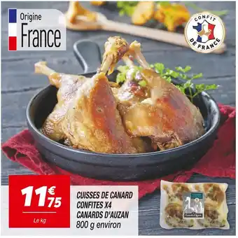 Netto CANARDS D'AUZAN Cuisses de canard confites x4 offre