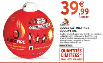 Intermarché BLOCK'FIRE Boule extinctrice offre