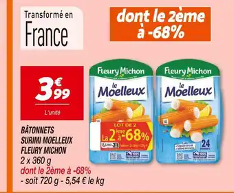 Netto FLEURY MICHON Le Moelleux Bâtonnets Surimi offre