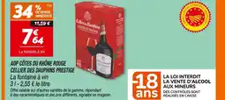 Netto Cellier des Dauphins AOP Côtes du Rhône Rouge Prestige offre