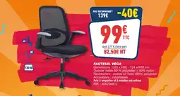 Bureau Vallée Fauteuil Vega offre