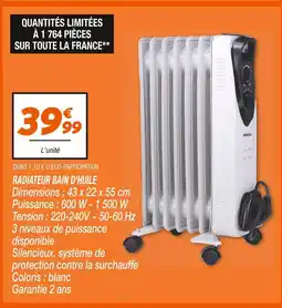 Netto Jocca Radiateur bain d'huile offre