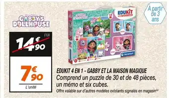 Netto Edukit 4 en 1 - gabby et la maison magique offre