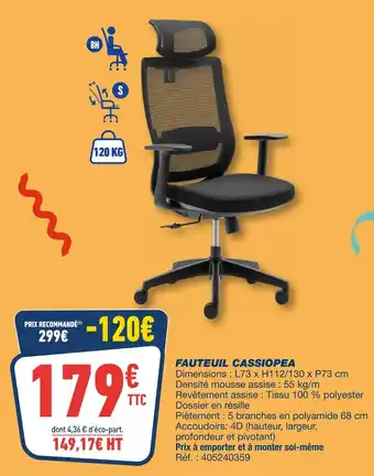 Bureau Vallée Fauteuil Cassiopea offre