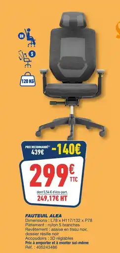 Bureau Vallée Fauteuil Alea offre