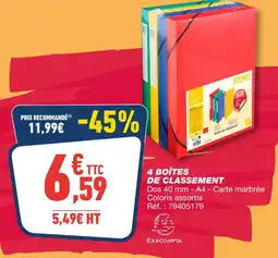 Bureau Vallée Boîtes de classement offre