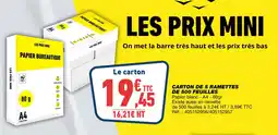 Bureau Vallée Carton de 5 ramettes de 500 feuilles offre