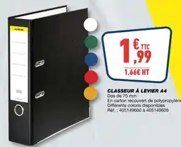 Bureau Vallée Classeur à levier a4 offre