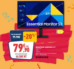 Bureau Vallée SAMSUNG Moniteur 27 offre
