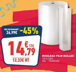 Bureau Vallée Rouleau film bulles offre