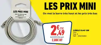 Bureau Vallée Câble RJ45 5M offre