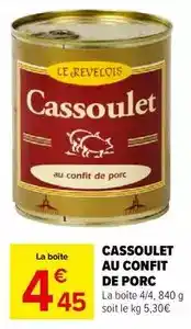 Carrefour Drive Cassoulet au confit de porc offre