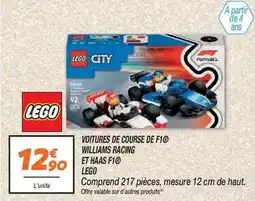 Netto Lego - voitures de course de f10 williams racing et haas f10 offre