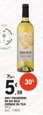 E.Leclerc Aoc - aoc pacherenc du vic-blhh offre