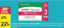 Carrefour Tous - complements alimentaires forte pharma expert cheveux anti-chute 3, 3 mois offre