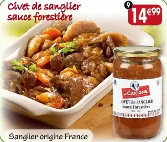 Maximo Civet de sanglier sauce forestière Produits de la Cigogne offre