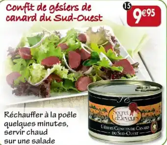 Maximo Confit de gésiers de canard du Sud-Ouest Secret d'Eleveurs offre