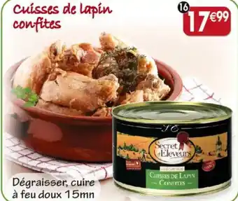 Maximo Cuisses de lapin confites Secret d'Eleveurs offre