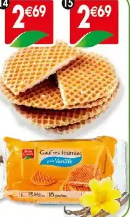 Maximo 10 Gaufres fourrées goût vanille Belle France offre