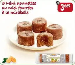 Maximo 5 Mini nonnettes au miel fourrées à la mirabelle Fortwenger offre