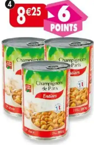 Maximo Lot de 3 boîtes 1/2 de champignons de Paris entiers 1er choix Belle France offre
