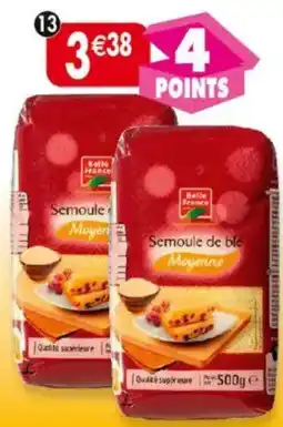 Maximo Lot de 2 paquets de semoule moyenne de blé dur Belle France offre