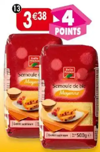 Maximo Lot de 2 paquets de semoule moyenne de blé dur Belle France offre