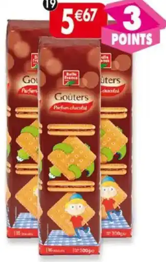 Maximo Lot de 3 paquets de 16 goûters carrés parfum chocolat Belle France offre