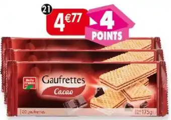 Maximo Lot de 3 paquets de gaufrettes double fourrage cacão Belle France offre