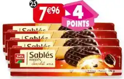 Maximo Lot de 4 paquets de sablés nappés chocolat noir Belle France offre