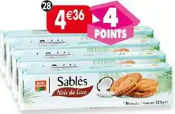 Maximo Lot de 4 paquets de sablés coco Belle France offre
