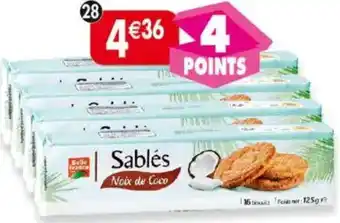 Maximo Lot de 4 paquets de sablés coco Belle France offre