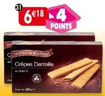 Maximo Lot de 2 paquets de crêpes dentelle au beurre Les Délices de Belle France offre