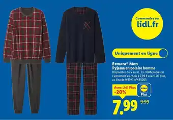 Lidl - esmara men pyjama en polaire homme